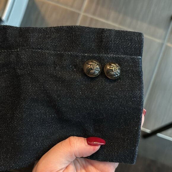 Lauren Jeans Company Ralph Lauren Dark Denim Cotton Blazer Jacket - Picture 6 of 8